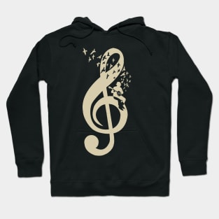 Treble Clef - Music Banjo - Vintage Hoodie